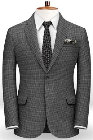 Dark Gray Slim Fit Men Suits