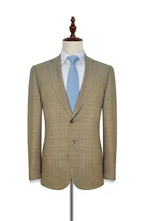 Taupe Single Breasted Leisure Suits for Men with Two Button
