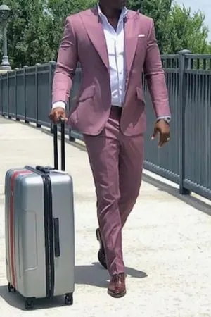 Purple Slim Fit Men's Prom Suit