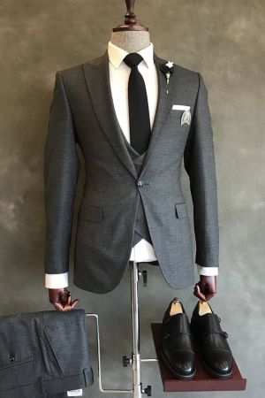 Black Single Breasted Formal Menswear