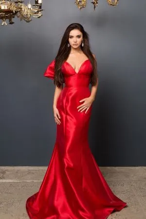 Mermaid Spaghetti Straps Sleeveless Floor-length Taffeta Formal Wear With Bow
