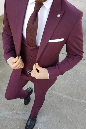 Purple Slim Fit Tuxedo