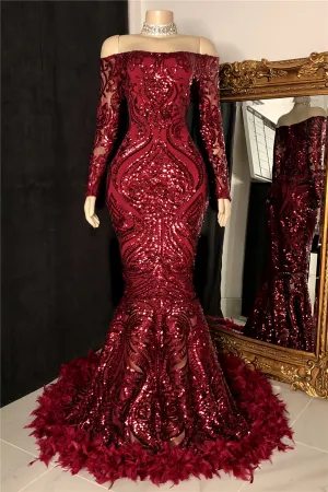 Mermaid Off-the-shoulder Sweep / Brush Train Formal Wear With Lace