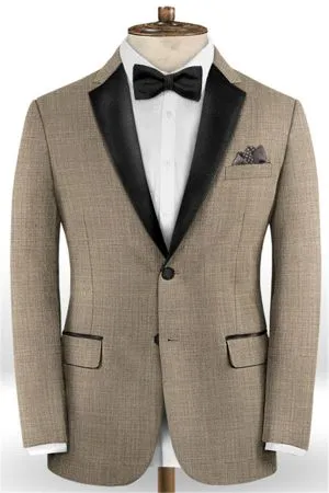 Taupe Slim Fit Men Suits