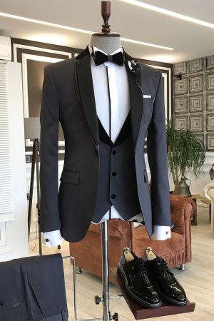 Black Slim Fit Business Suit