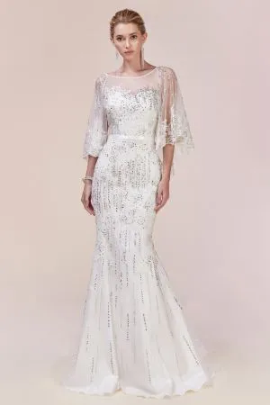 Mermaid Sweetheart Neck Sleeveless Floor-length Lace Formal Dress With Crystal