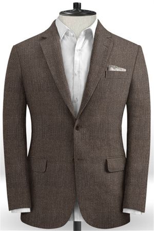 Dark Brown Slim Fit Men Suits