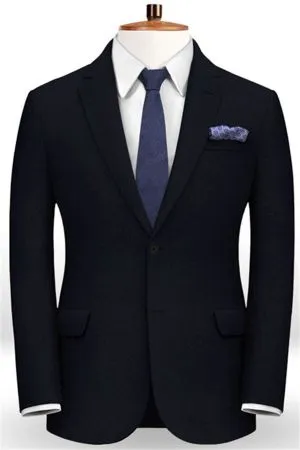 Dark Blue Notch Lapel Men Suits