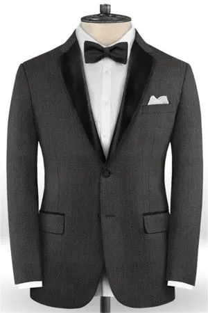 Dark Grey Slim Fit Men Suits