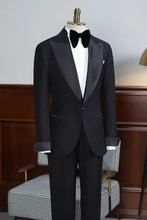 All Black Slim Fit Tailored Business Suit
