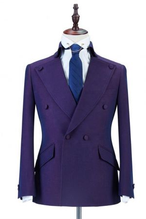 Marco Purple Double Breasted Men's Suit
