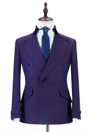 Marco Purple Double Breasted Men's Suit