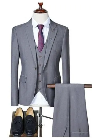 Gray Bespoke Tuxedo with 3 Pieces