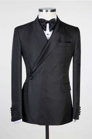 Black Shawl Lapel  Men Suit for Wedding