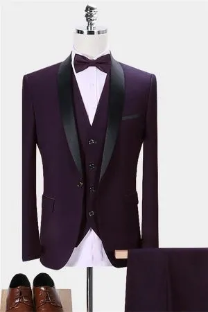 Dark Purple Business Tuxedos