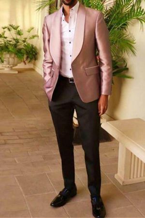 Light Pink Slim Fit Men Suits