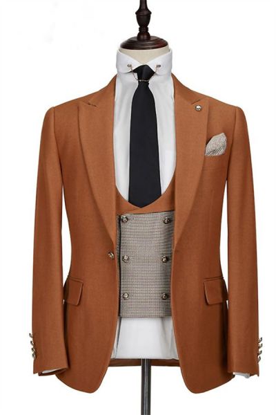 Caramel Slim Fit Dinner Suit