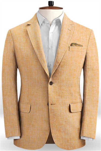 Apricot Linen Prom Suit