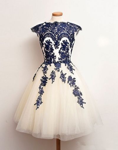 A-line Sleeveless Mini Tulle Homecoming Dress With Lace