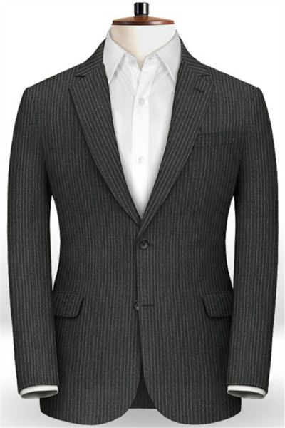 Black Striped Men Suits