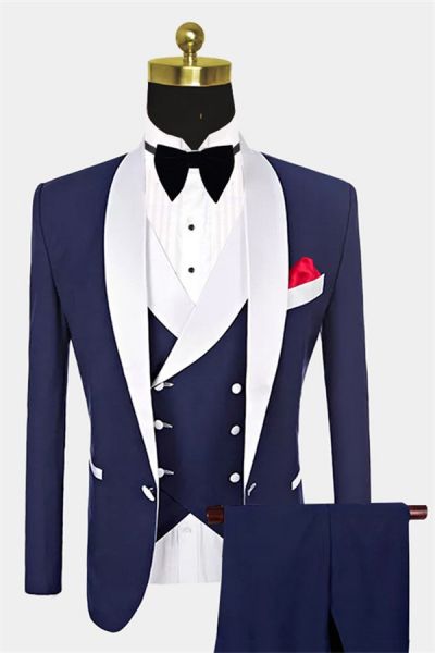 Navy Blue Groomsmen Wedding Tuxedos
