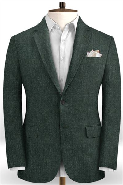 Green Linen Men Suit