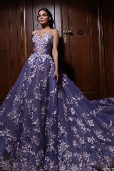 A-line Sweetheart Neck Sleeveless Floor-length Tulle Evening Dress With Ruffles