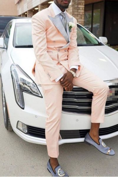 Blushing Pink Double Breasted Prom Suit