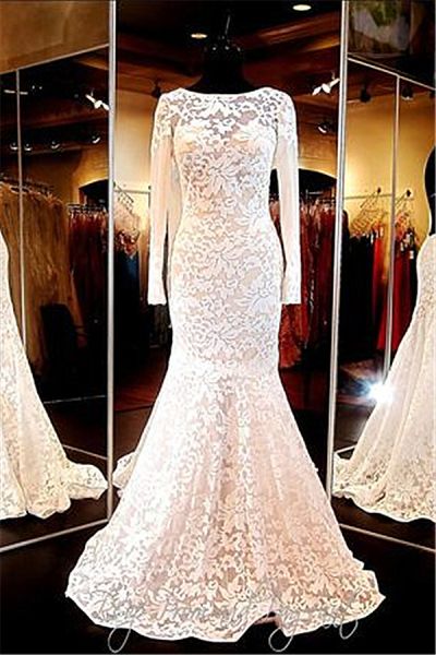 Mermaid Sweep / Brush Train Evening Dress With Lace