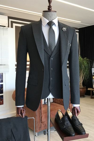 Black Slim Fit Business Suit