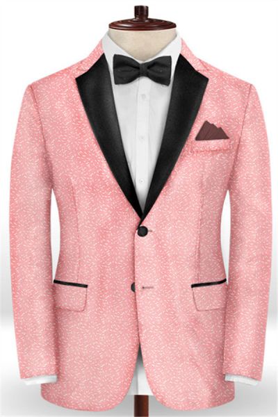Pink Printed Men Suits