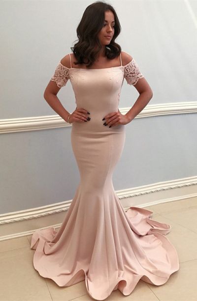 Mermaid Court Train Formal Wear With Lace