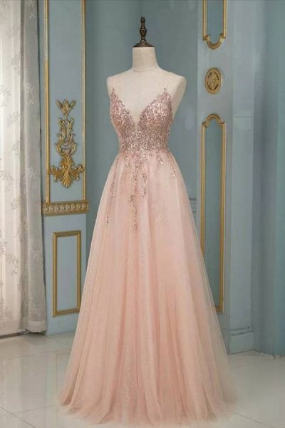 Column Jewel Neck Sleeveless Floor-length Tulle Evening Dress With Ruffles