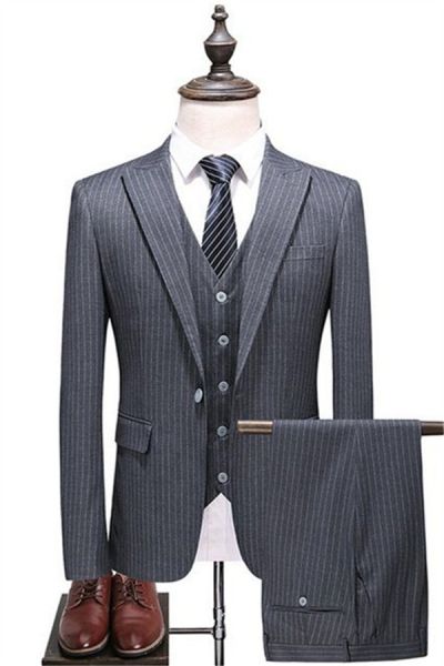 Gary Vertical Stripe Suit