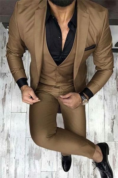 Chocolate Brown Prom Suit