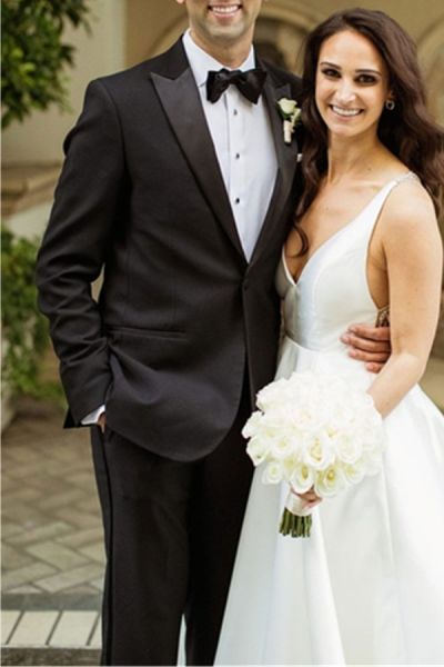 Black Coat Pant Wedding Suit