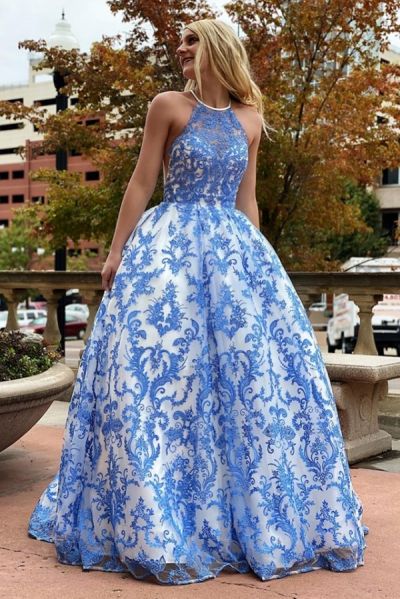 Ball Gown Jewel Neck Sleeveless Floor-length Lace Prom Dress With Lace
