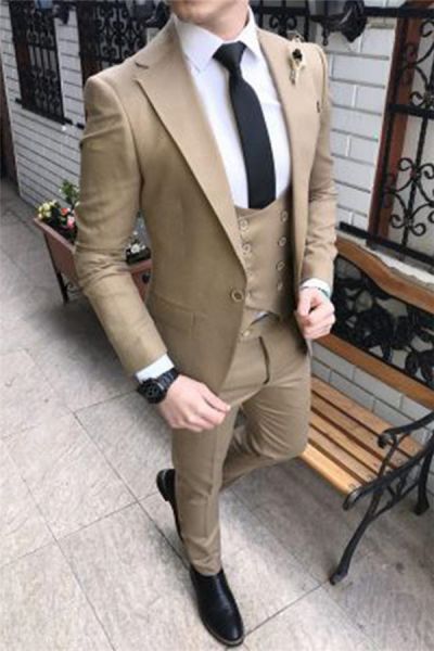 Champagne Notched Lapel Suit