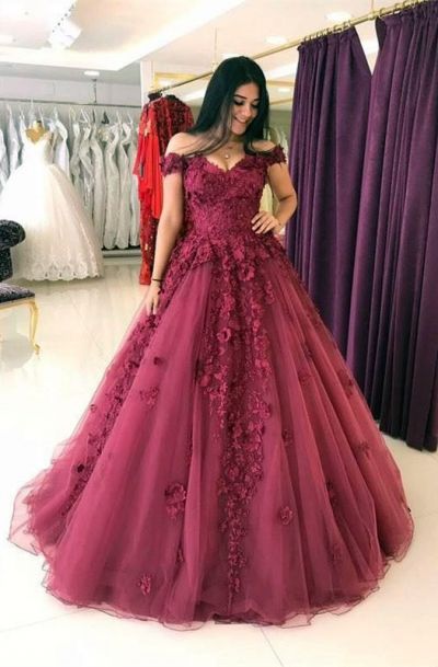 A-line Off-the-shoulder Floor-length Evening Dress With Lace