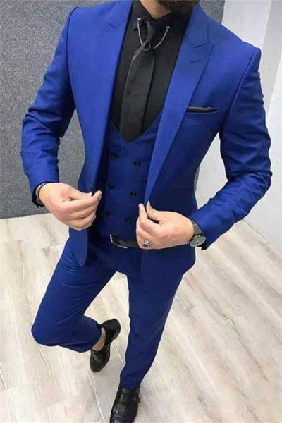 Royal Blue Peak Lapel Tuxedo