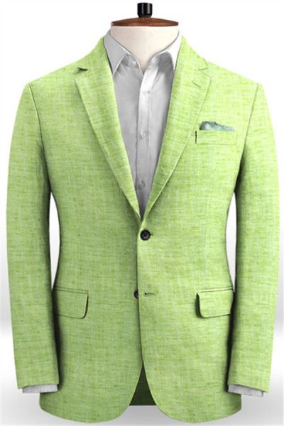 Lime Green Linen Men Suit