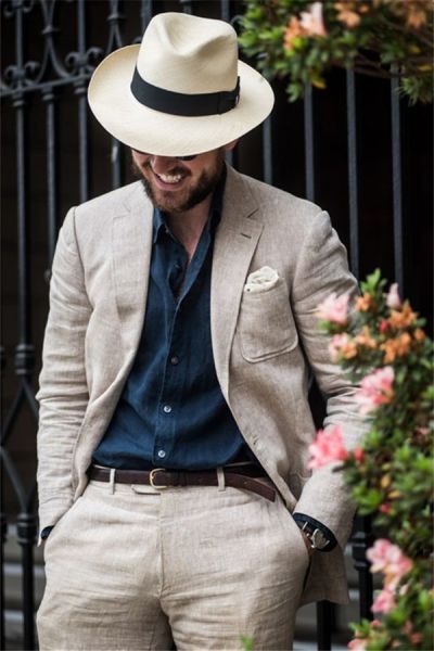 Linen Beach Wedding Suit