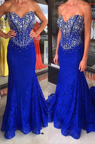 Mermaid Sweetheart Neck Sleeveless Sweep / Brush Train Evening Gown With Crystal