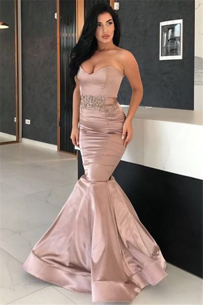 Mermaid Sweetheart Neck Sleeveless Floor-length Formal Wear With Appliques