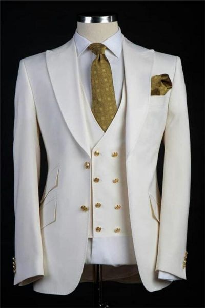 White Wedding Groom Suits
