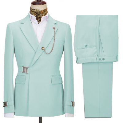 Mint Green Notched Lapel Two Pieces Business Suit with New Arrival Design