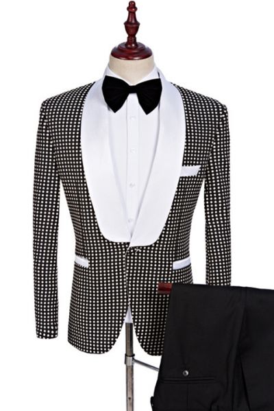 Black and White Wedding Suit