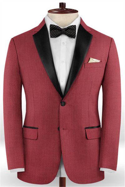 Red Slim Fit Two Pieces Tuxedos