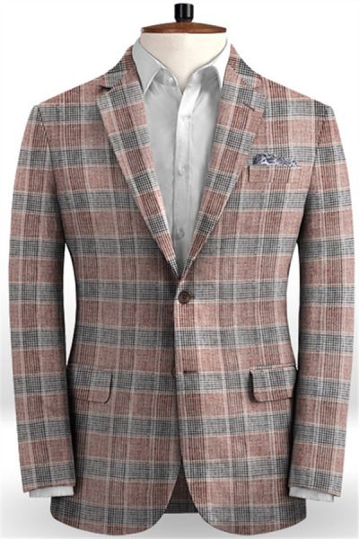 Grid Jacket Men Suits