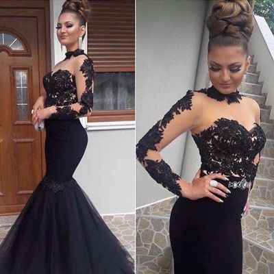 Mermaid Illusion Sweetheart Neck Floor-length Formal Dress With Appliques